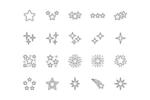 Stars Line Icons