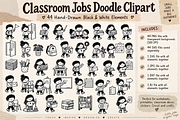 Classroom Jobs Doodle Clipart, an Education Illustration by PassionPNGcreation (Thumbnail 1 of 3)