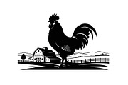 Rooster Chicken Silhouette Vector Bu, an Illustration by Designs_River (Thumbnail 46 of 51)