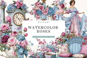 Romantic Cottagecore Clipart Bundle, a Decorative Illustration by BusyDaydesign