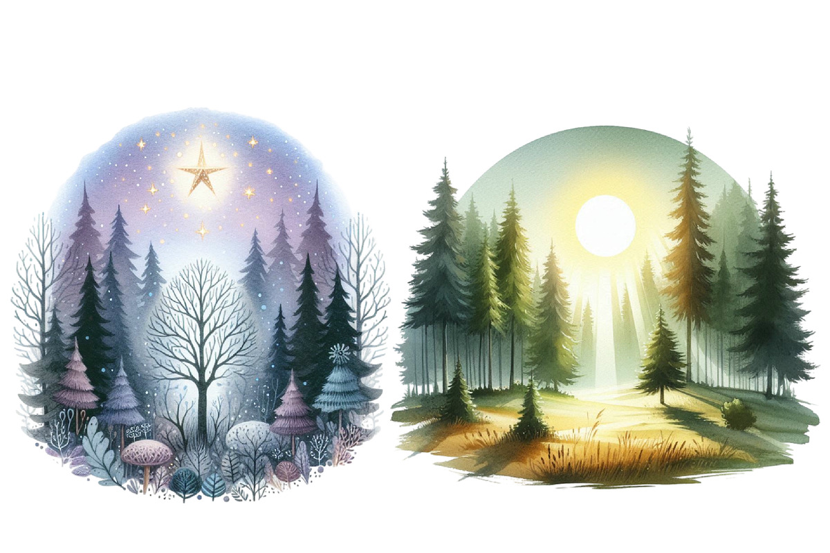 Forest Landscapes PNG Clipart, an Illustration by Designworld (Photo 5 of 6)