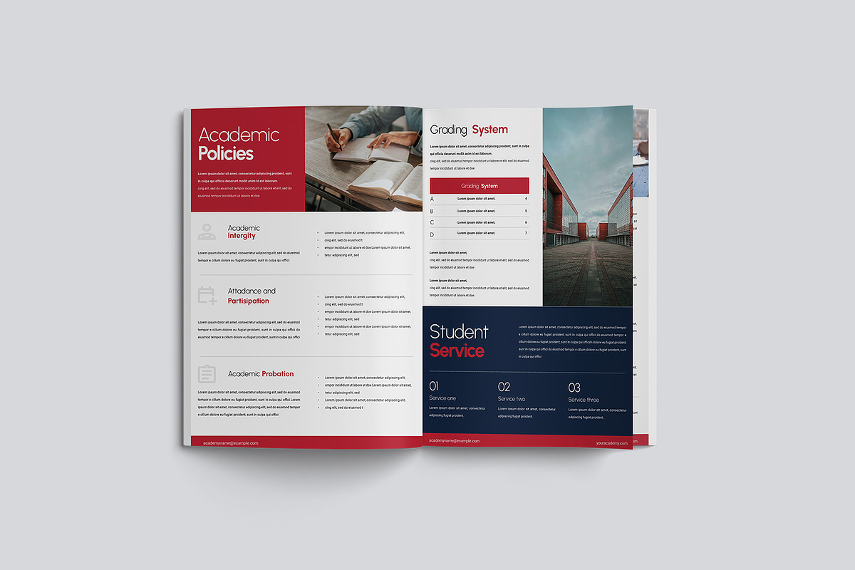 Project School Handbook Template, a Brochure Template by TMint Play (Photo 4 of 8)