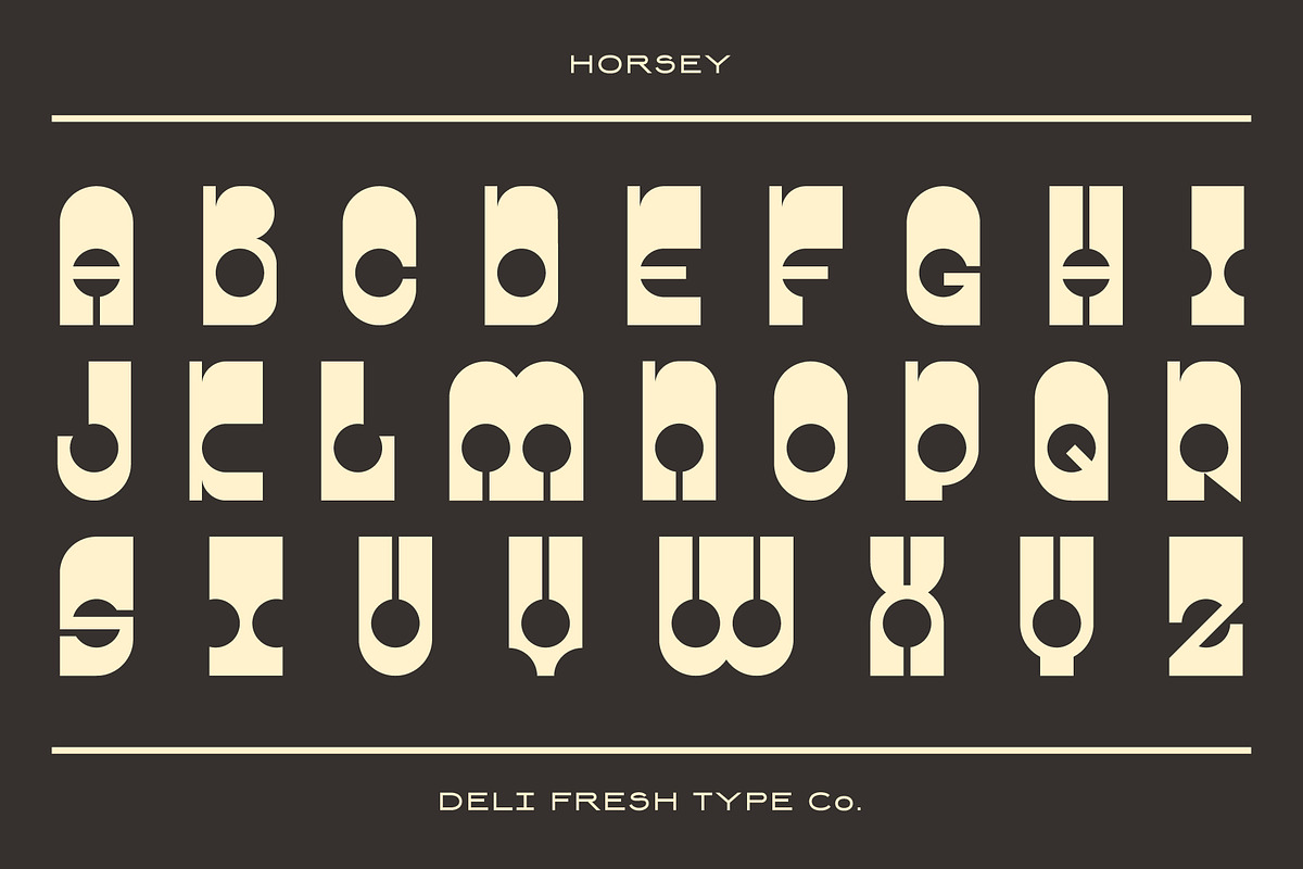 Horsey: A Big Clunky Typeface, a Sans Serif Font by DeliFreshTypeCo. (Photo 2 of 4)