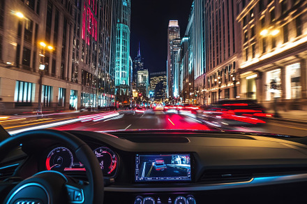 Driving through vibrant city streets, a Photo by Iftikhar Alam