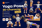 Yoga pose 3D Character pack, a Characters & Person 3D Model by orenjidesign (Thumbnail 1 of 8)