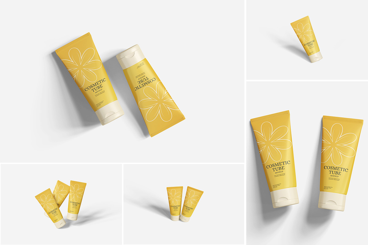 Cosmetic Tube Mockup, a Packaging Mockup by Indah (Photo 1 of 6)