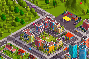 Polygonia Low Poly City Pack