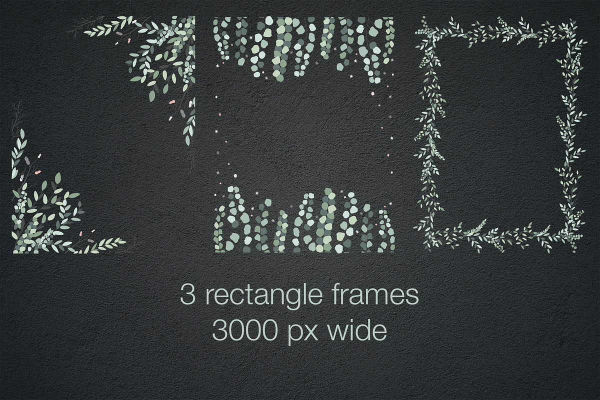 Greenery eucalyptus frames & wreaths, an Object Graphic by MariiaVD (Photo 6 of 9)