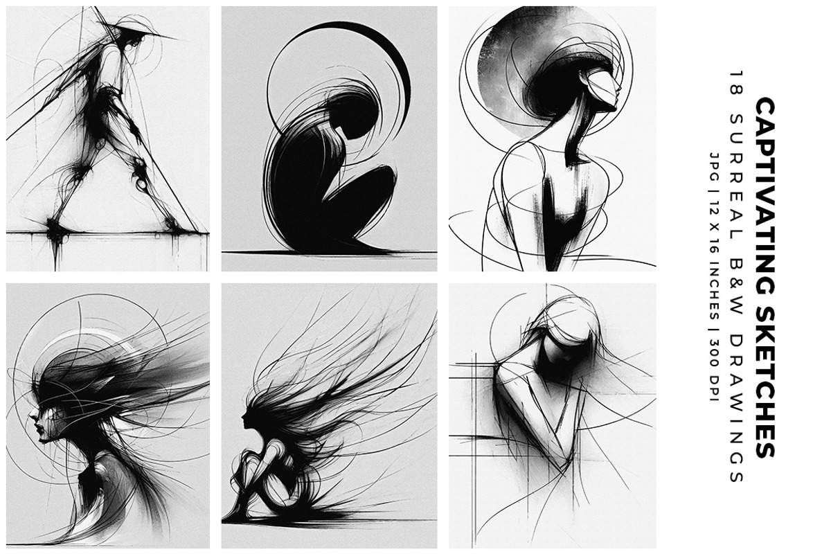 Captivating Sketches, a Decorative Illustration by Digital Art Creations (Photo 3 of 7)