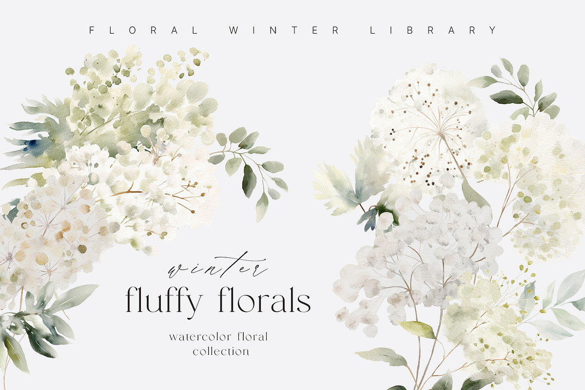 FLORAL WINTER BOX Watercolor Bundle, a Seasonal Illustration by Muse Artist (Photo 13 of 95)
