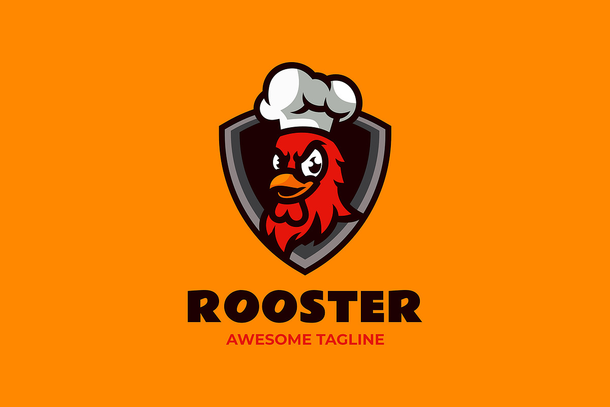 Rooster Mascot Cartoon Logo, a Branding & Logo Template by Artnivora.Std