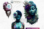 Echoes of the Unseen Surreal Clipart, a Person Illustration by ThatsDesignArt (Thumbnail 5 of 11)