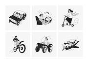 Vehicle Illustration Art Set, a Transportation Illustration by Vectors Market (Thumbnail 8 of 9)