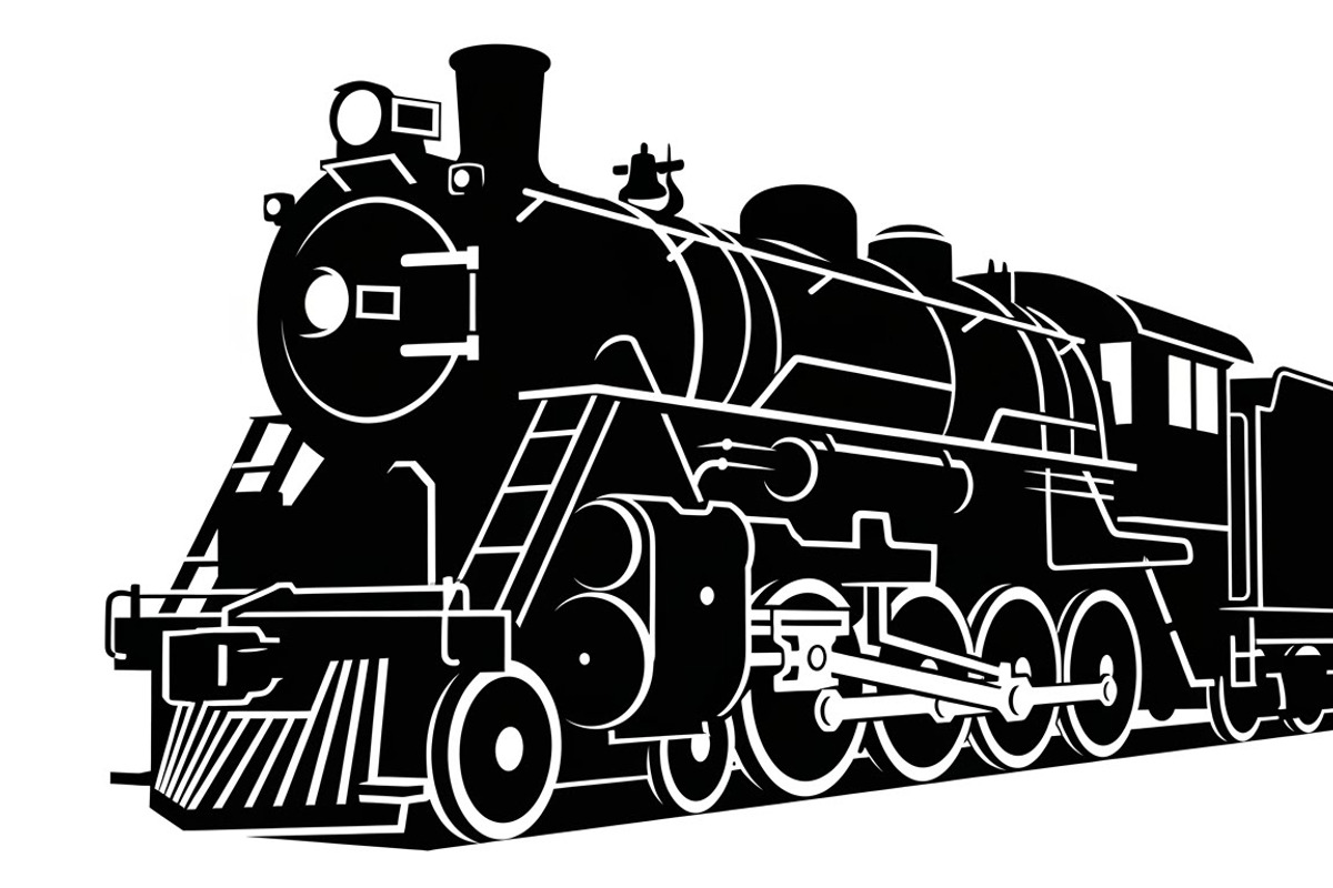 train transport silhouettes, an Illustration by Amazin_art (Photo 13 of 31)
