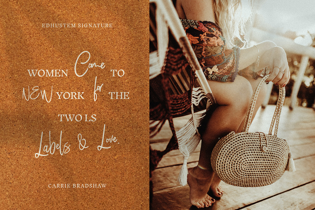 Edhustem - Authentic Signature, a Script Font by tebaltipislab (Photo 12 of 12)