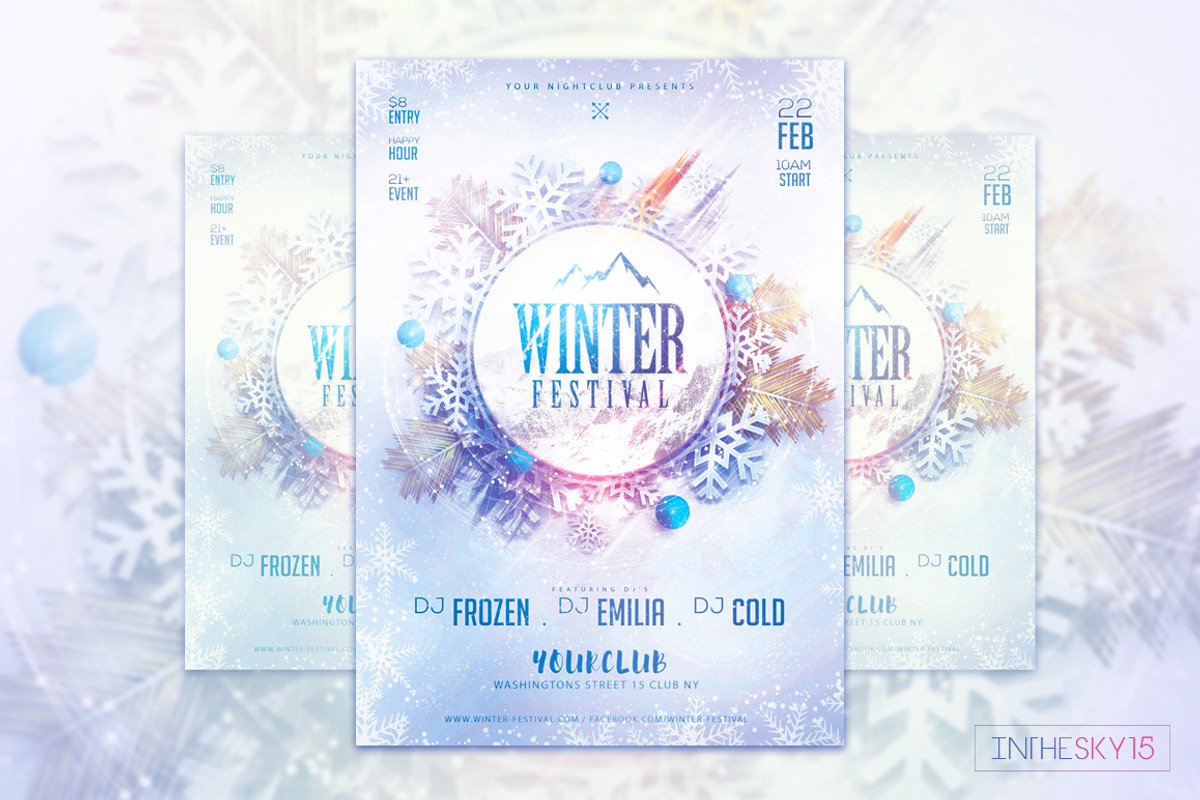 Winter Festival Flyer Template, a Flyer Template by InTheSky15 (Photo 9 of 9)