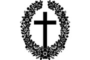 Floral Cross Silhouette, an Object Graphic by Creativeshirt (Thumbnail 13 of 20)