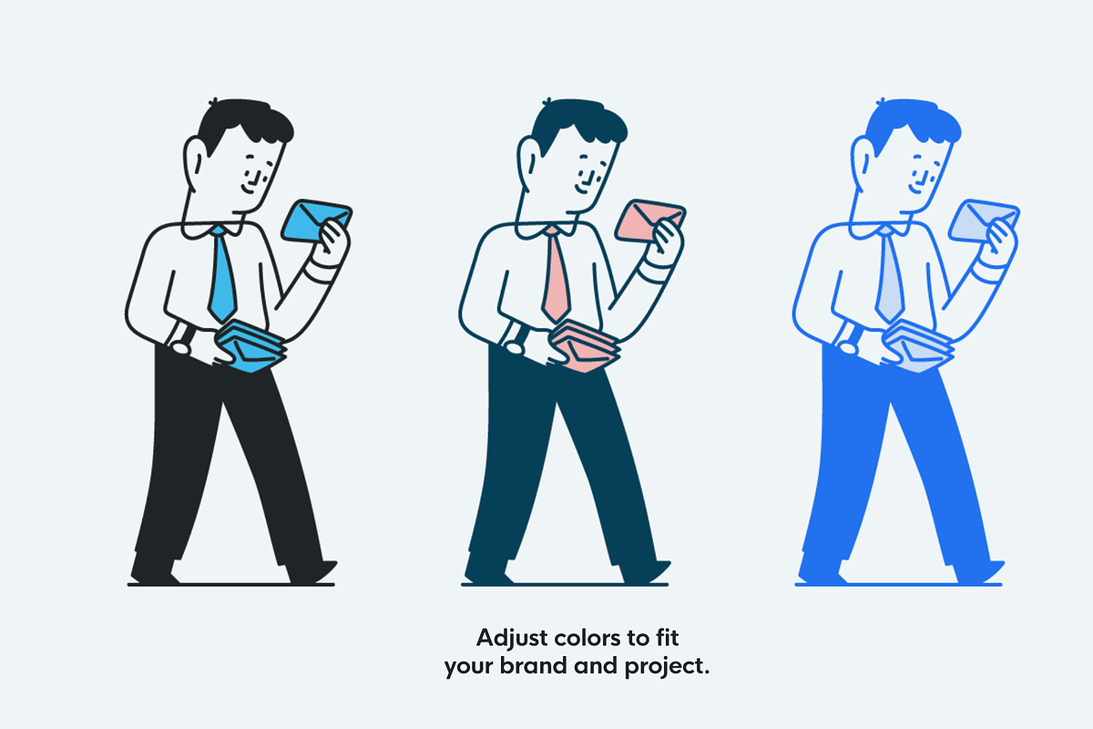 Business Sam - illustration pack, a Person Illustration by Ivan Mesaros (Photo 4 of 5)