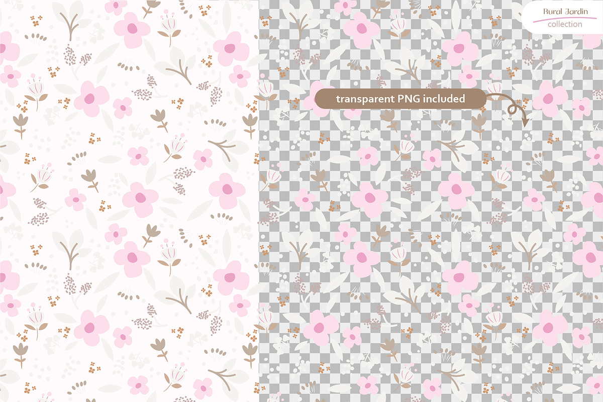 Rural Jardin – Floral Patterns, a Pattern Graphic by InaCorart (Photo 5 of 10)