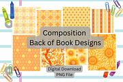 Orange and Yellow Composition Book, a Pattern Graphic by SmallTownDigital (Thumbnail 2 of 3)