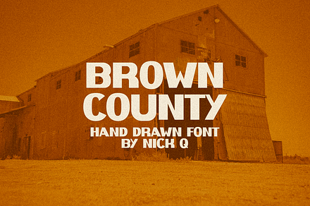 Brown County Hand Drawn Font