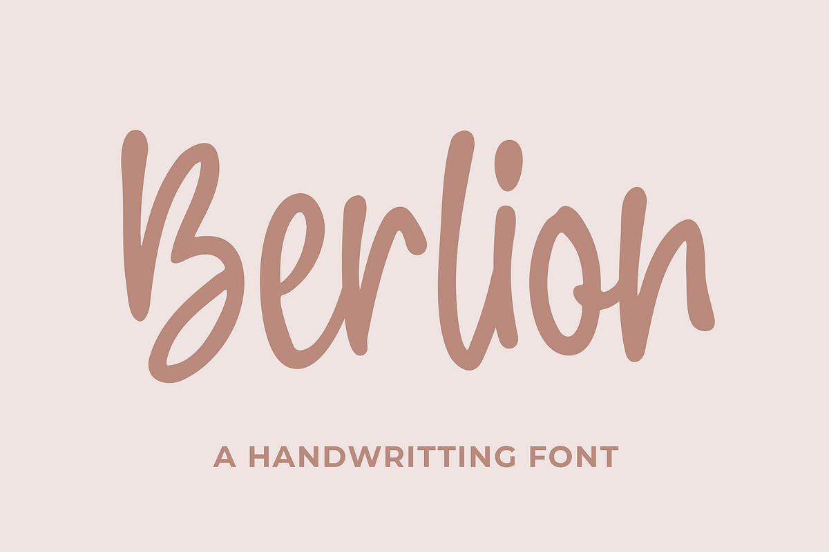 Berlion a Handwritting Script Font, a Script Font by Blankids Studio (Photo 1 of 8)
