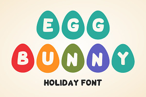 Egg Bunny Easter Font, a Symbol Font by Fourteen Letter