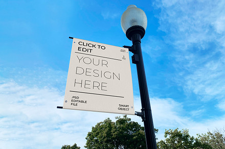 Pole Banner Mockup