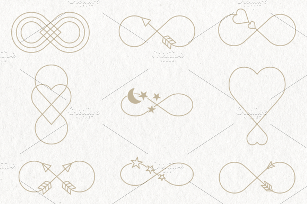 30 Infinity Symbols EPS & PNG, an Outline Icon by Pixejoo (Photo 4 of 5)