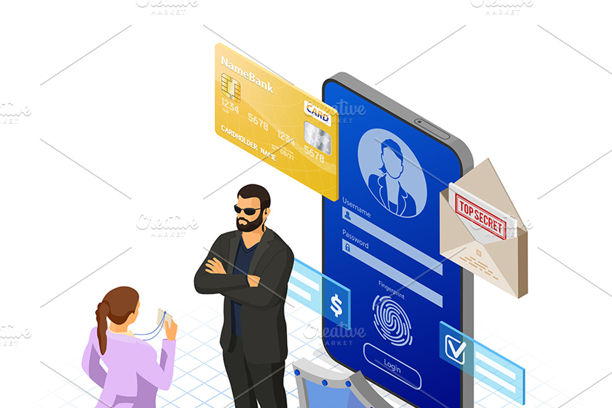 Cyber Security Isometric Concept, an Object Illustration by TAlex (Photo 6 of 6)
