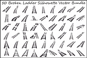 50 Broken Ladder Silhouette Bundle, an Illustration by Designs_River (Thumbnail 1 of 51)