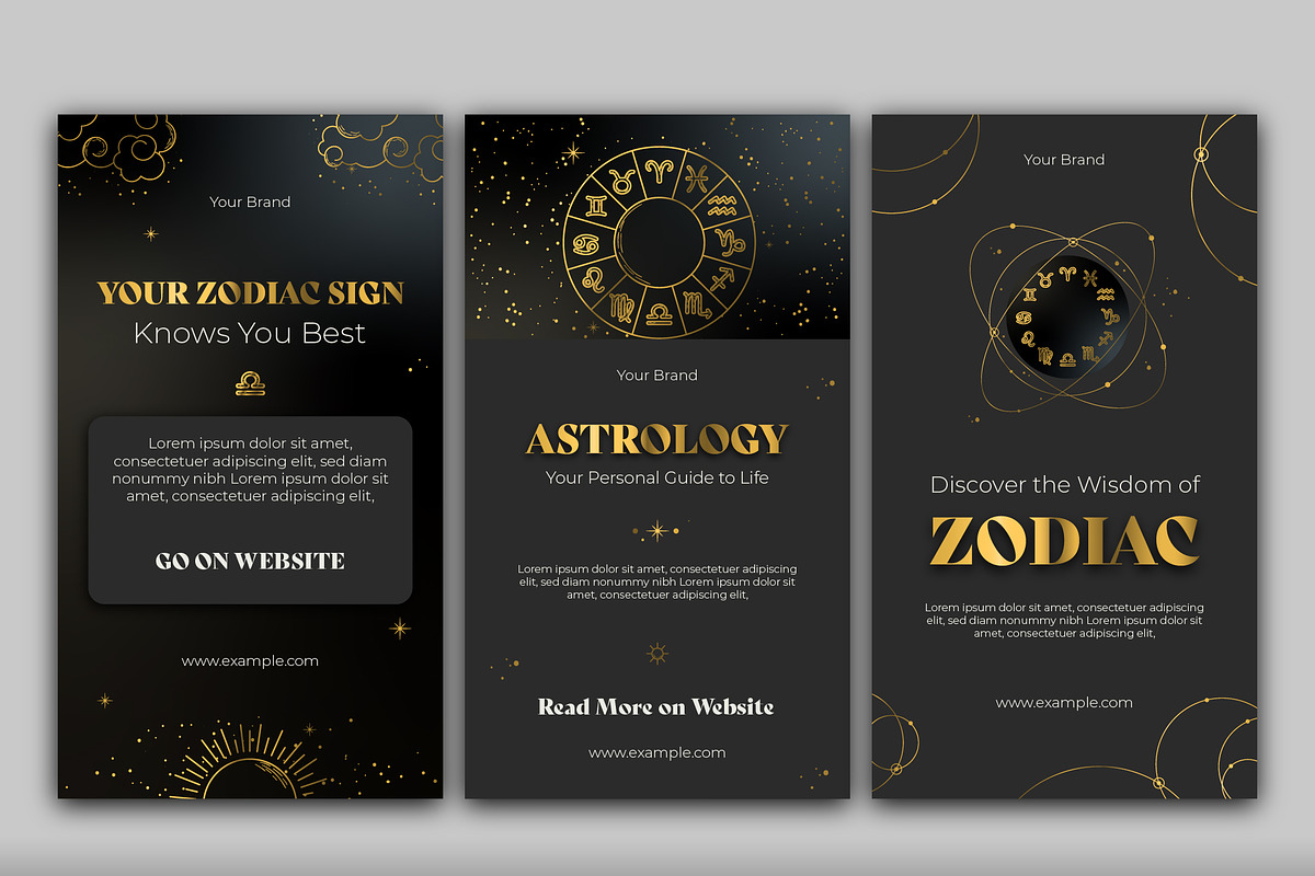 Elegant Zodiac Astrology Templates preview 2