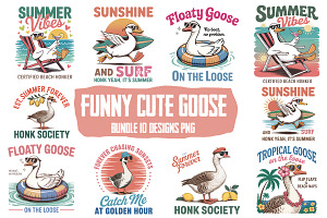 Funny Cute Goose Bundle Sarcastic, an Object Graphic by GlitterCraft