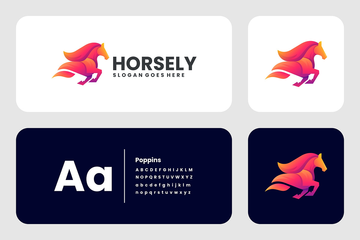 Gradient Modern Horse Logo Design, a Branding & Logo Template by Artnivora.Std (Photo 2 of 3)