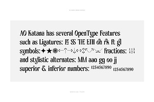 AO Katana - Display Typeface