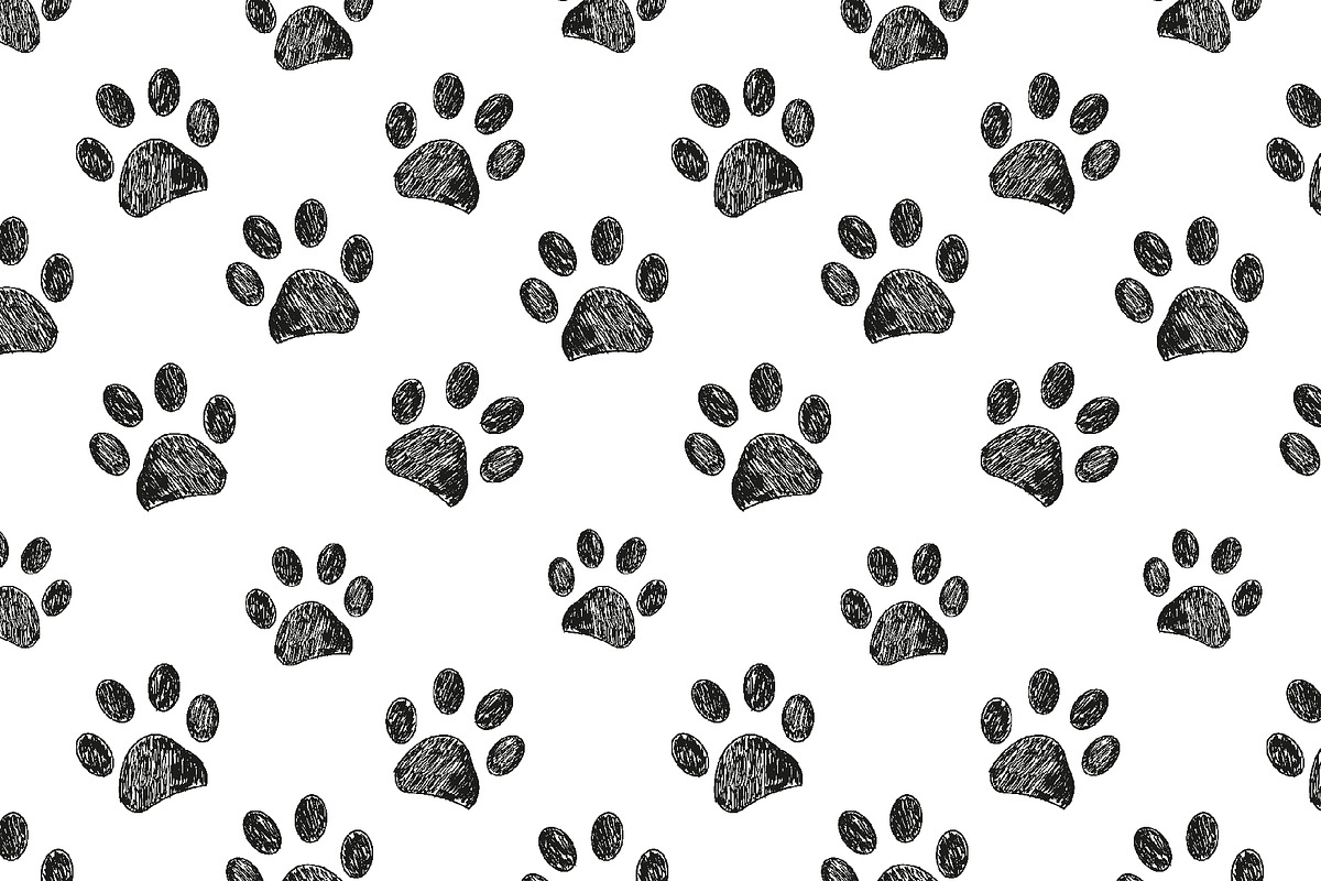 Paw print seamless pattern, a Pattern Graphic by gulsengunel (Photo 5 of 6)