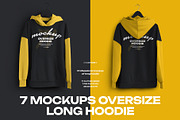 7 Mockups Oversize Long Hoodies, a Hoody Mockup by Grow Design Craft Studio (Thumbnail 1 of 7)