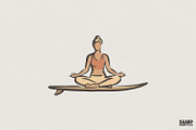 Yoga Surf Girl PNG, Zen Surfer Art, an Illustration by SharpMarketplace (Thumbnail 1 of 4)