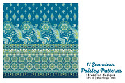 11 Paisley Seamless Patterns, a Pattern Graphic by Elen-Lane (Thumbnail 4 of 5)