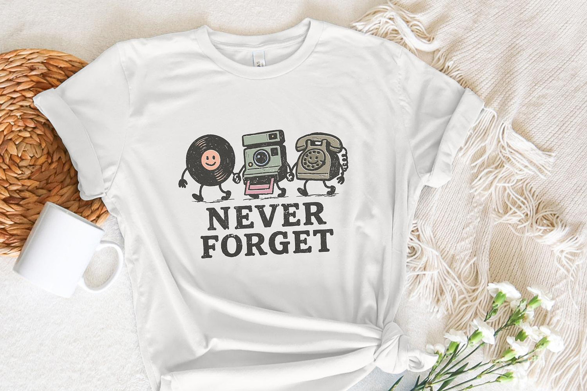 Never Forget PNG, Retro Vinyl, an Illustration by SharpMarketplace (Photo 7 of 9)