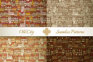 Medieval City Seamless Patterns 1