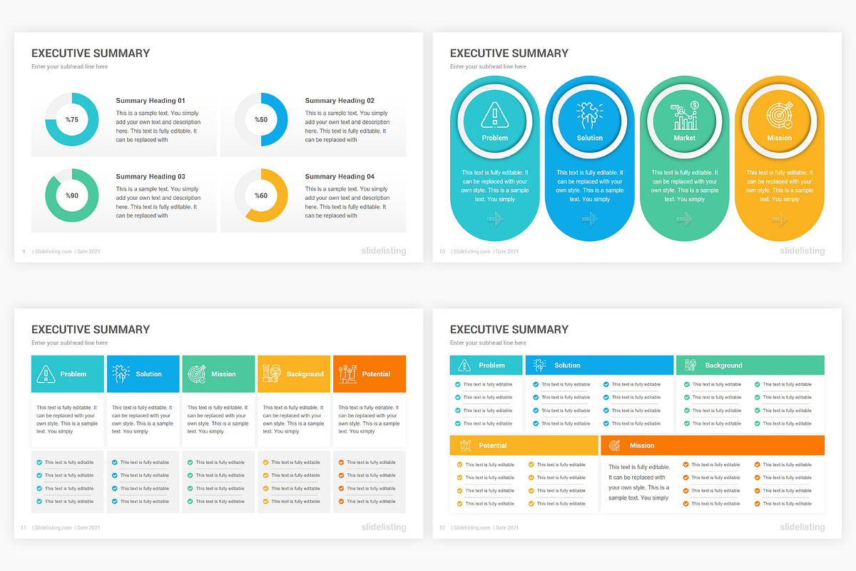 Executive Summary PowerPoint Slides, a Presentation Template by SlideOne (Photo 6 of 9)