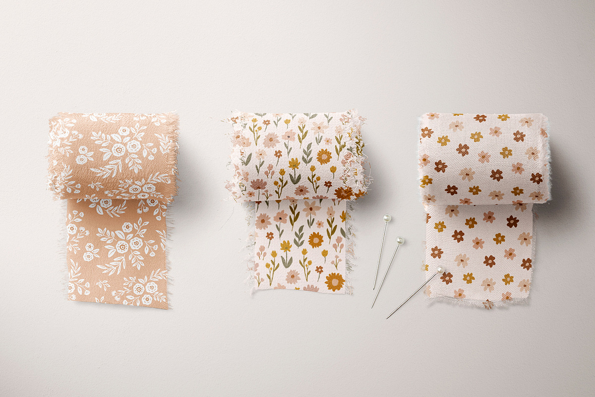 Wildflower Meadow pattern & clipart, a Pattern Graphic by Cozy pattern shop (Photo 2 of 8)