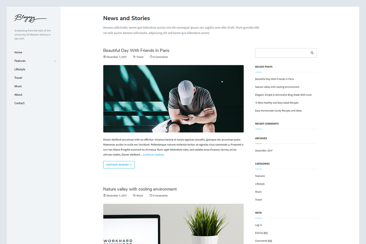 Blogezy - WordPress Blog Theme, a WordPress Template by Pichforest Studio