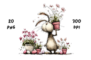 Whimsical Floral Easter Rabbit, an Animal Illustration by GiraffeCreative (Thumbnail 6 of 20)
