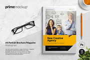 A4 Portrait Brochure Magazine Mockup, a Books & Magazine Mockup by PrimeMockup (Thumbnail 1 of 10)