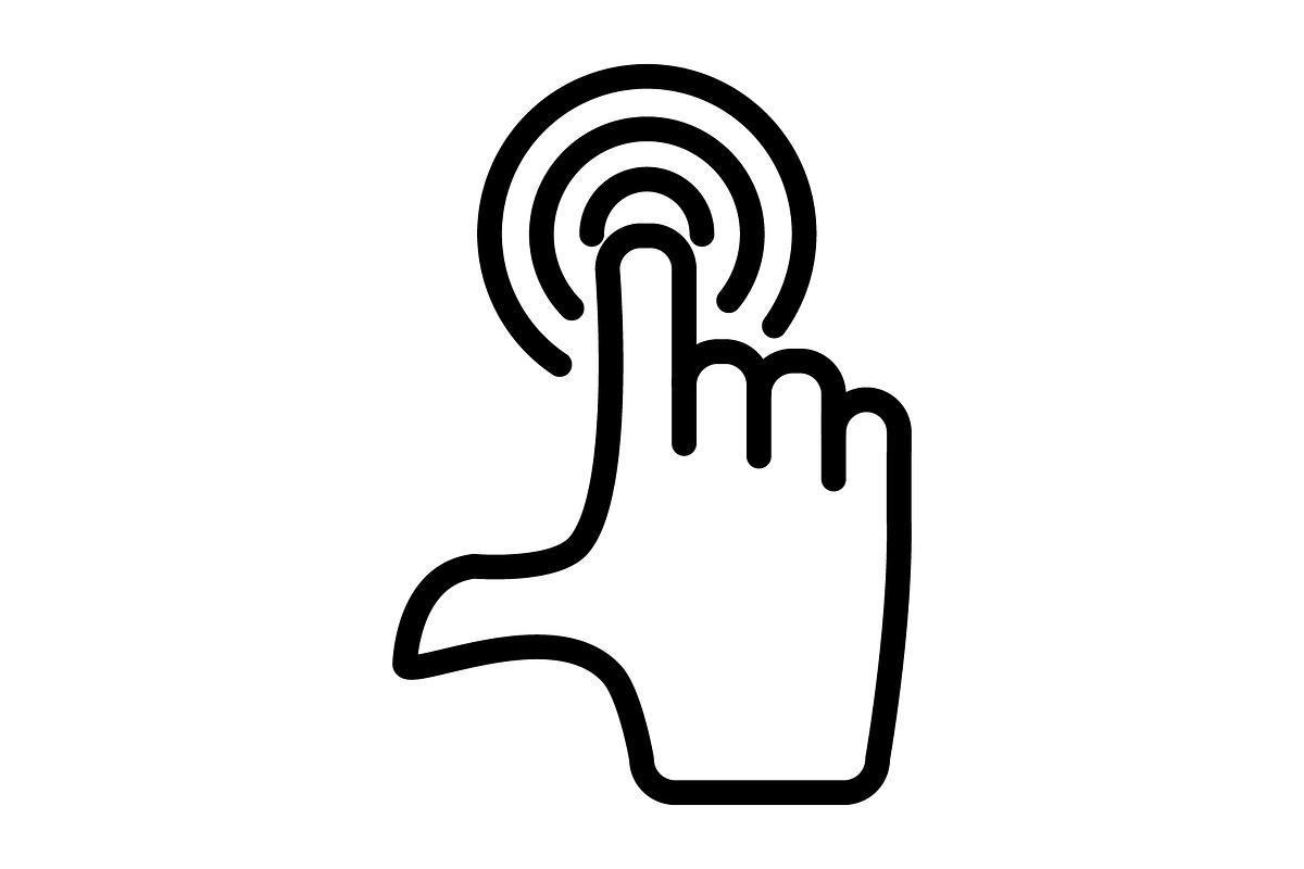 Touch screen icon, an Outline Icon by Sumberpangan (Photo 2 of 5)
