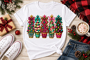 Whimsical Christmas Tree PNG, a Seasonal Illustration by Watercolor design (Thumbnail 1 of 3)