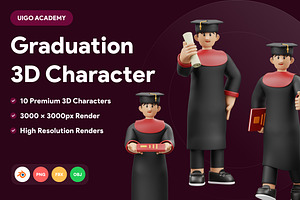 Graduation 3D Character