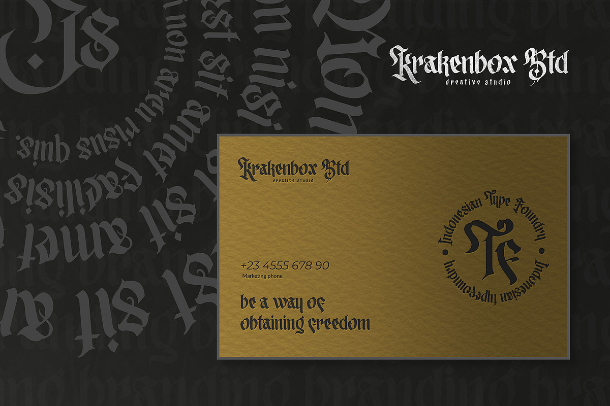 Mortal Claws - Blackletter Font, a Blackletter Font by Krakenbox Studio (Photo 7 of 14)